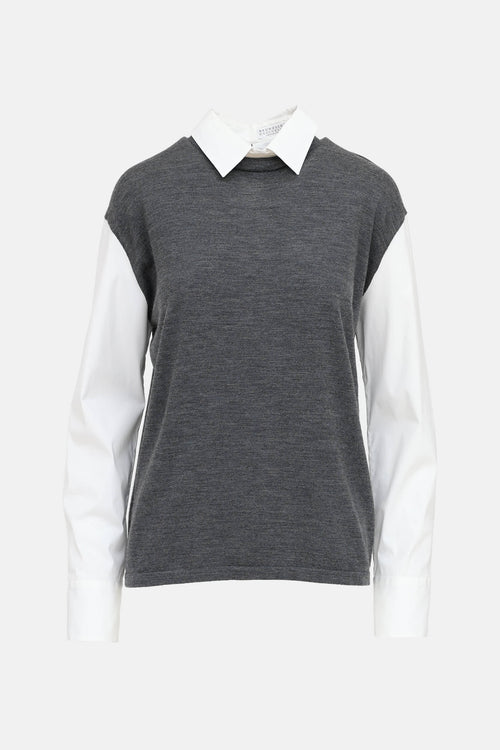Brunello Cucinelli Layered Vest Shirt