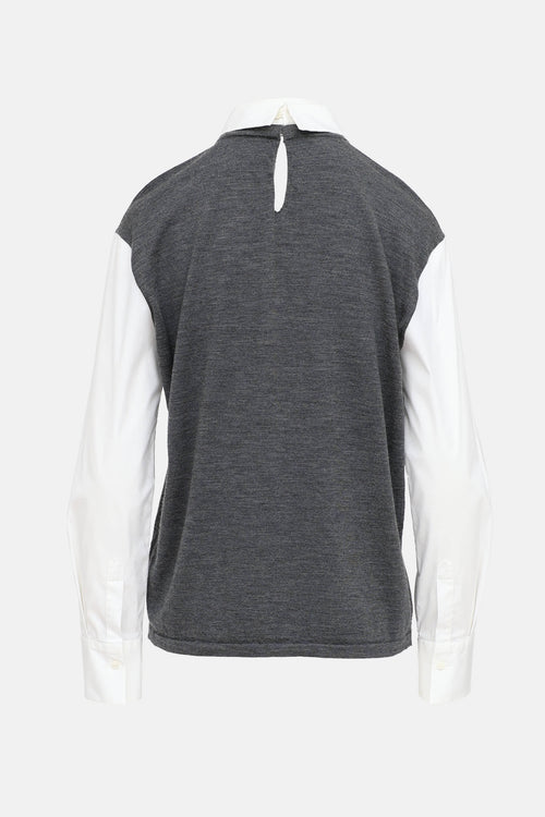 Brunello Cucinelli Layered Vest Shirt