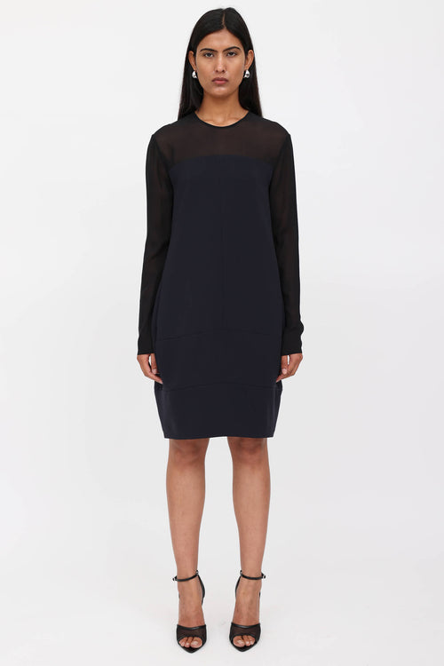 Celine Semi-Sheer Shift Dress