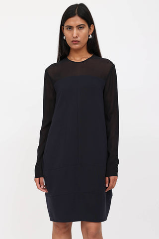 Celine Semi-Sheer Shift Dress