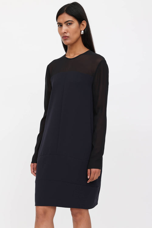 Celine Semi-Sheer Shift Dress