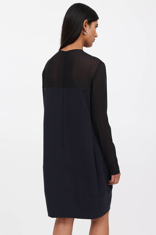 Celine Semi-Sheer Shift Dress