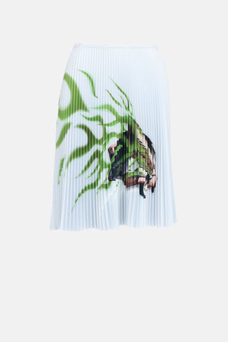 Prada SS 2012 Pleated Printed Skirt
