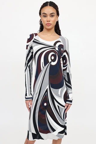 Emilio Pucci C. 2000's Patterned Dress