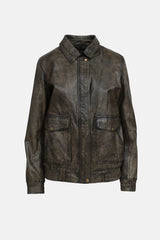 Notyz Leather Bomber Jacket