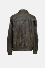Notyz Leather Bomber Jacket