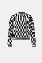 Dior Summer 2018 J'Adior Knit Checkered Bomber Jacket