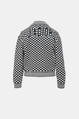 Dior Summer 2018 J'Adior Knit Checkered Bomber Jacket