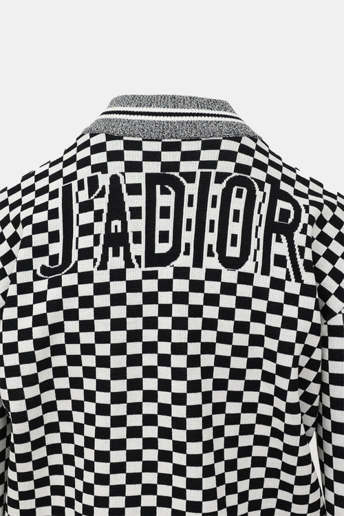 Dior Summer 2018 J'Adior Knit Checkered Bomber Jacket