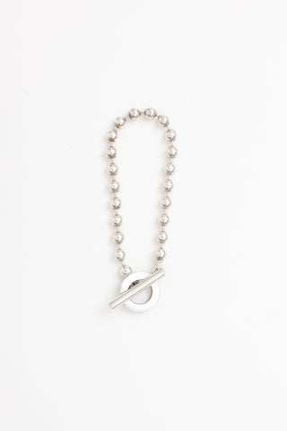 Gucci Sterling SIlver Boule Ball Toggle Bracelet