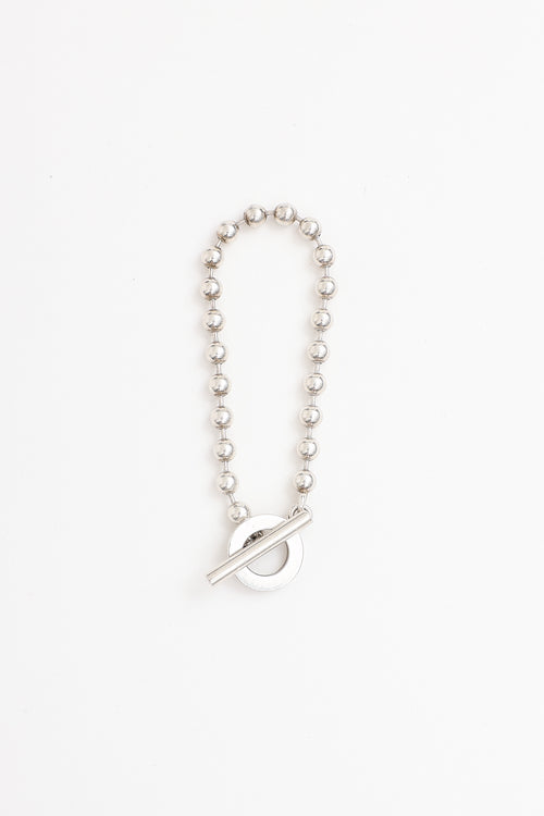 Gucci Sterling SIlver Boule Ball Toggle Bracelet
