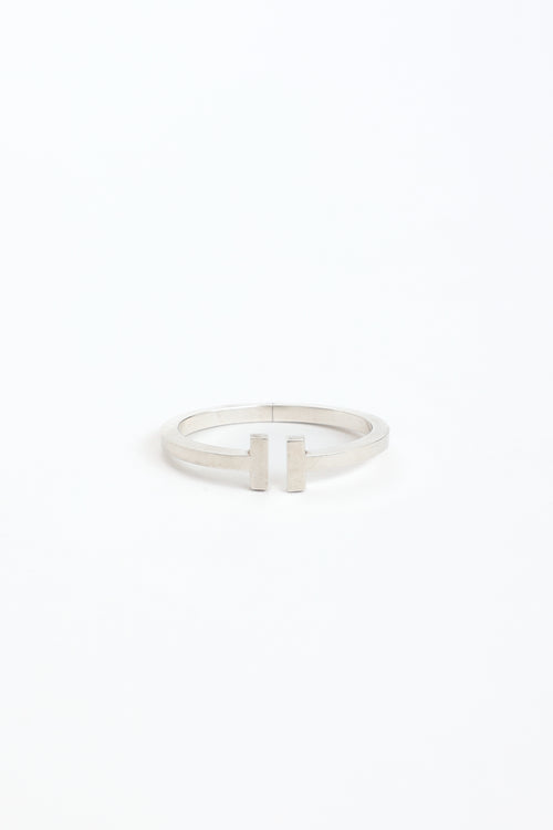 Tiffany & Co. Sterling Silver T Square Hinge Bracelet