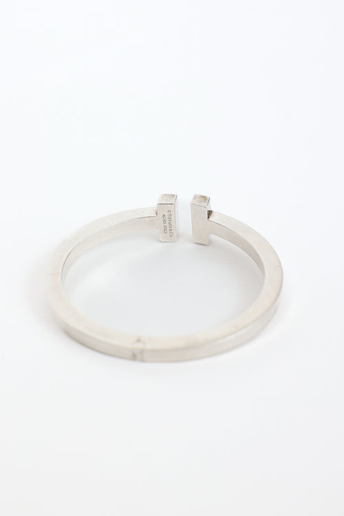 Tiffany & Co. Sterling Silver T Square Hinge Bracelet