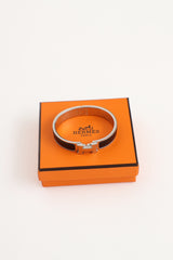 Hermès Palladium Noir Narrow Clic H Bracelet