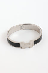 Hermès Palladium Noir Narrow Clic H Bracelet