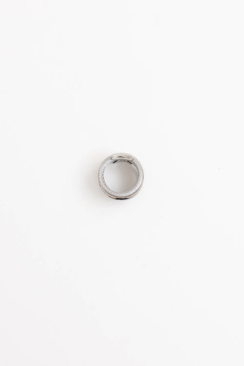 Alors 18K White Gold Diamond Multiband Cable Ring