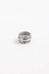 Alors 18K White Gold Diamond Multiband Cable Ring