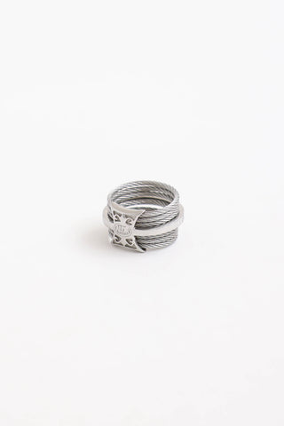 Alors 18K White Gold Diamond Multiband Cable Ring