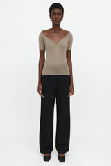 Prada Knit V-Neck Top