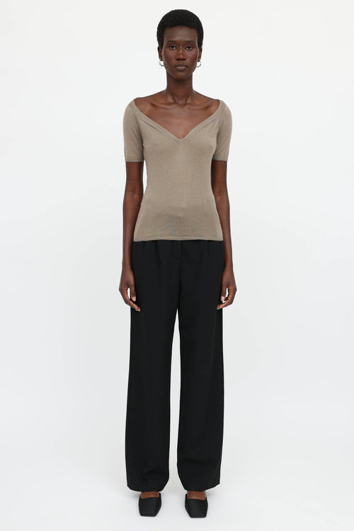 Prada Knit V-Neck Top