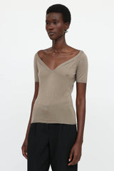 Prada Knit V-Neck Top