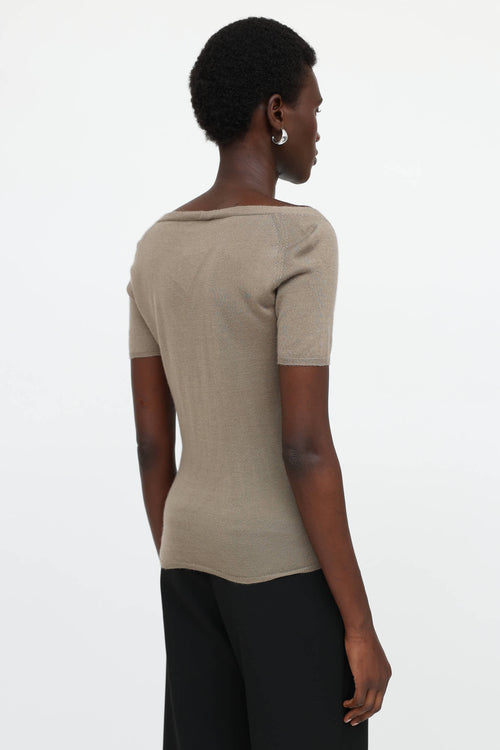Prada Knit V-Neck Top