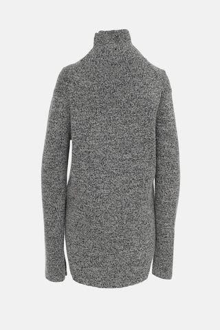 Celine Heathered Turtleneck Sweater
