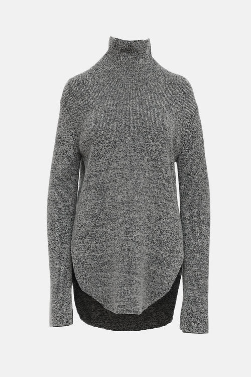 Celine Heathered Turtleneck Sweater