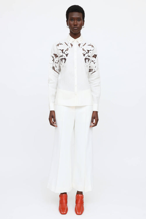 Celine Eyelet Cutout Shirt