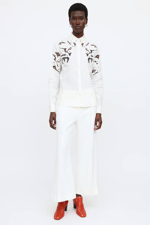 Celine Eyelet Cutout Shirt