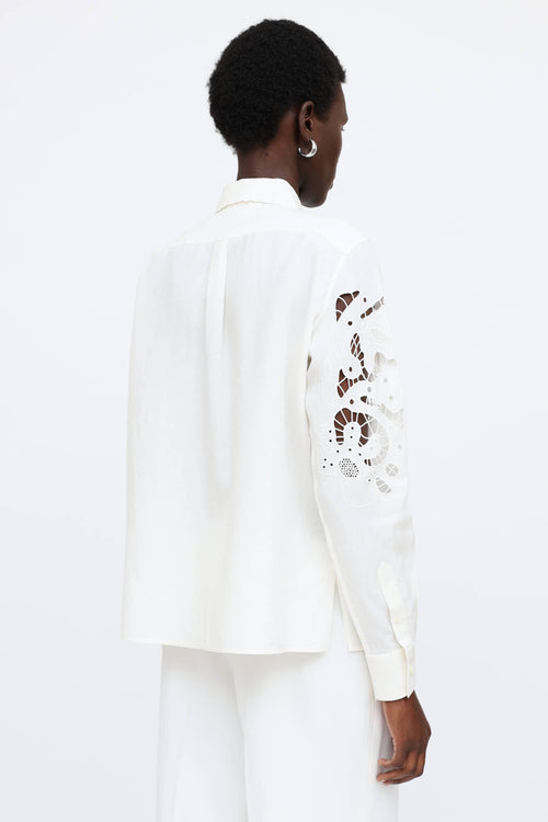 Celine Eyelet Cutout Shirt