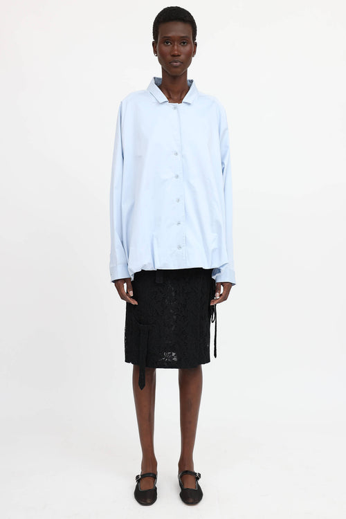 Tibi Bubble Hem Shirt