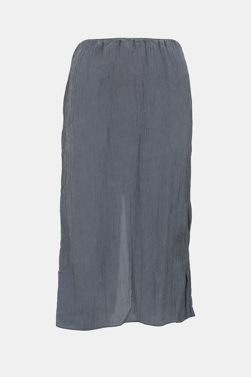Tibi Crush Slip Midi Skirt