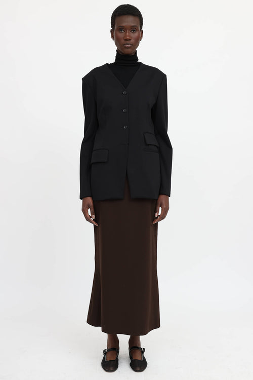 Tibi Collarless Blazer