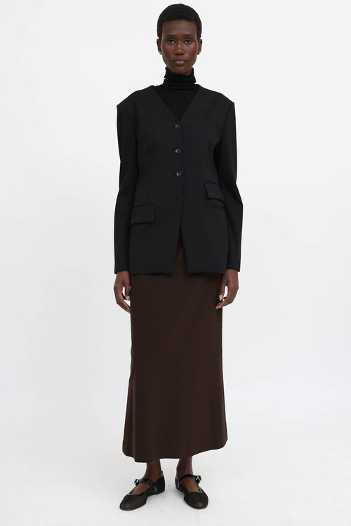 Tibi Collarless Blazer
