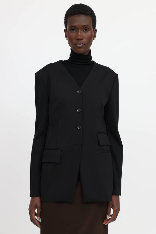 Tibi Collarless Blazer
