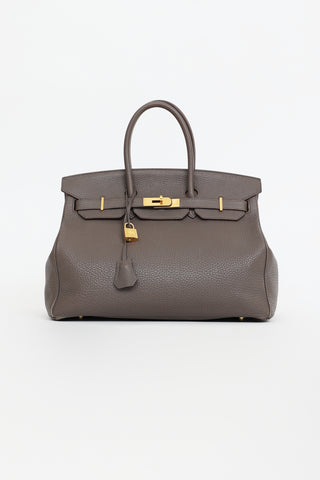 Hermès 2012 Etain Clemence Birkin 35 Bag