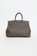 Hermès 2012 Etain Clemence Birkin 35 Bag