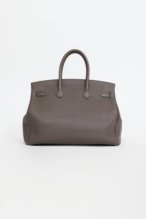 Hermès 2012 Etain Clemence Birkin 35 Bag