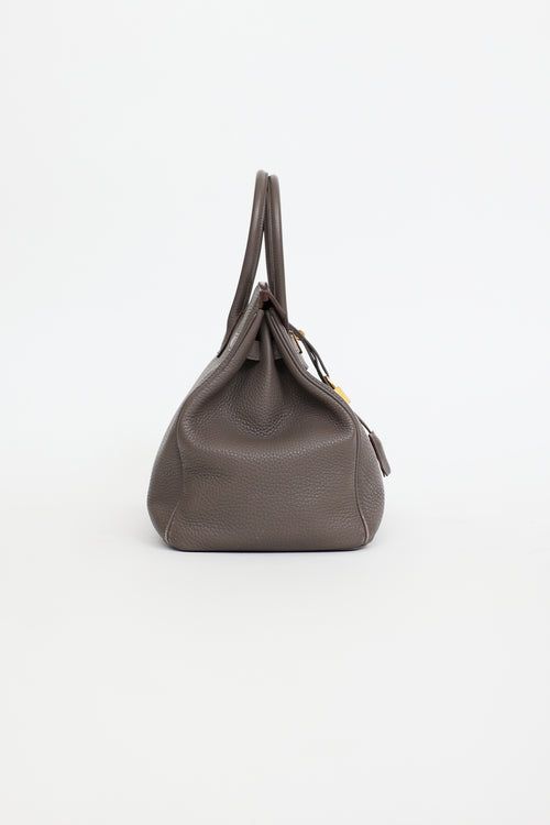Hermès 2012 Etain Clemence Birkin 35 Bag