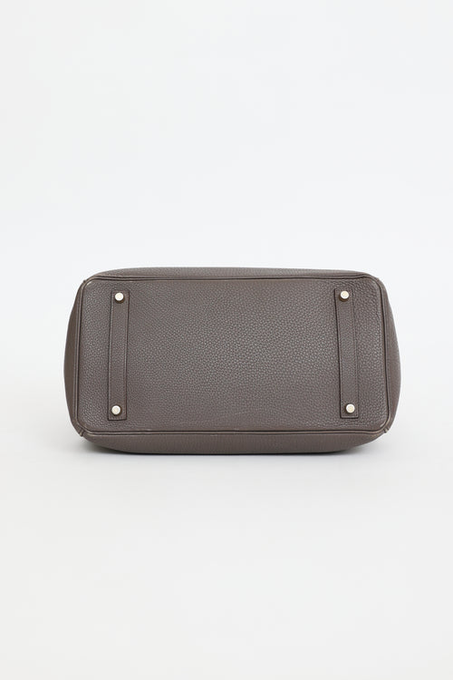 Hermès 2012 Etain Clemence Birkin 35 Bag