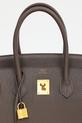 Hermès 2012 Etain Clemence Birkin 35 Bag