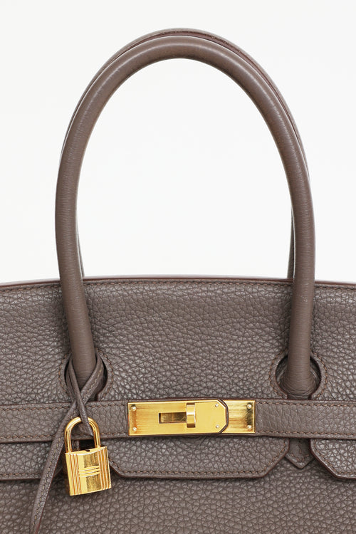 Hermès 2012 Etain Clemence Birkin 35 Bag