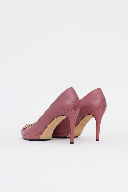 Gucci Guccisima Peep Toe Pump