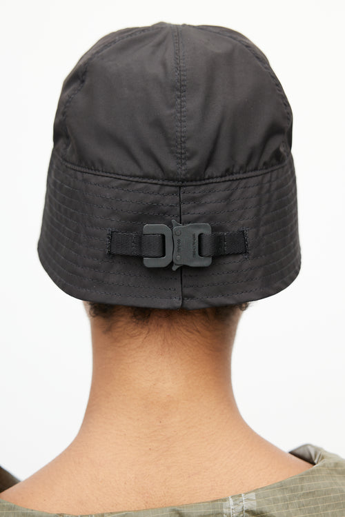 1017 Alyx 9SM Black Nylon Buckle Bucket Hat