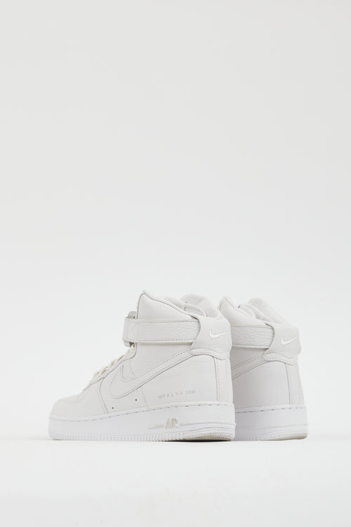 1021 ALYX 9SM X Nike White Air Force 1 High Sneaker