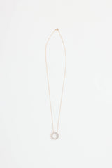 Fine Jewelry 10K Yellow Gold Diamond Circle Necklace
