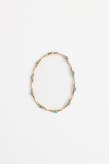 Fine Jewelry 10K Yellow Gold Emerald and Diamond Chain Bracelet