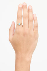 Fine Jewelry 10K Yellow Gold Zircon Diamond Ring