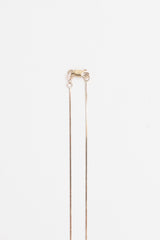 Fine Jewelry 10K Yellow Gold and Diamond Double Hoop Pendant Necklace